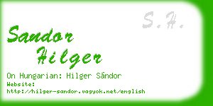 sandor hilger business card