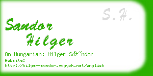 sandor hilger business card